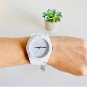 White GUESS watch